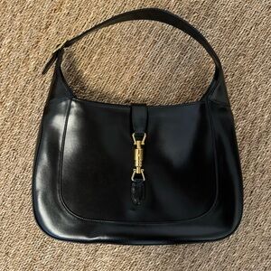 Gucci 1961 Jackie Medium Shoulder bag black leather excellent preowned